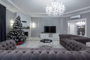 decoração de natal para sala de estar