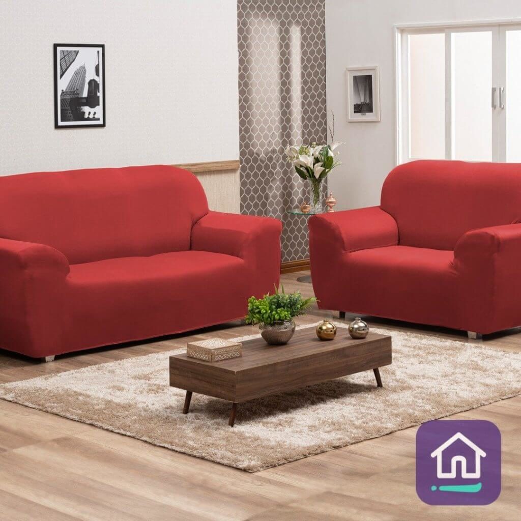 capa de sofá vermelha natal