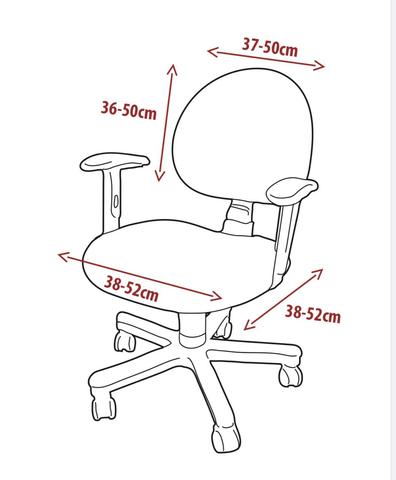 como medir cadeira de escritório para comprar capa