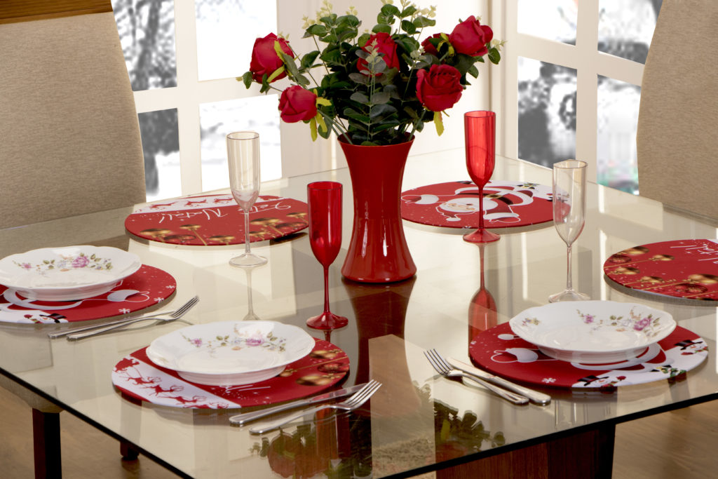 decoração de natal simples para mesa de jantar