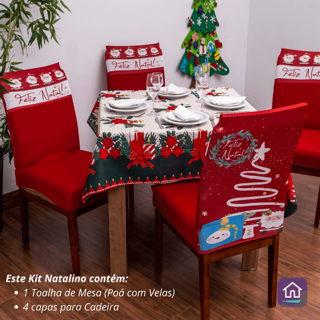 toalha de mesa decoração de natal simples
