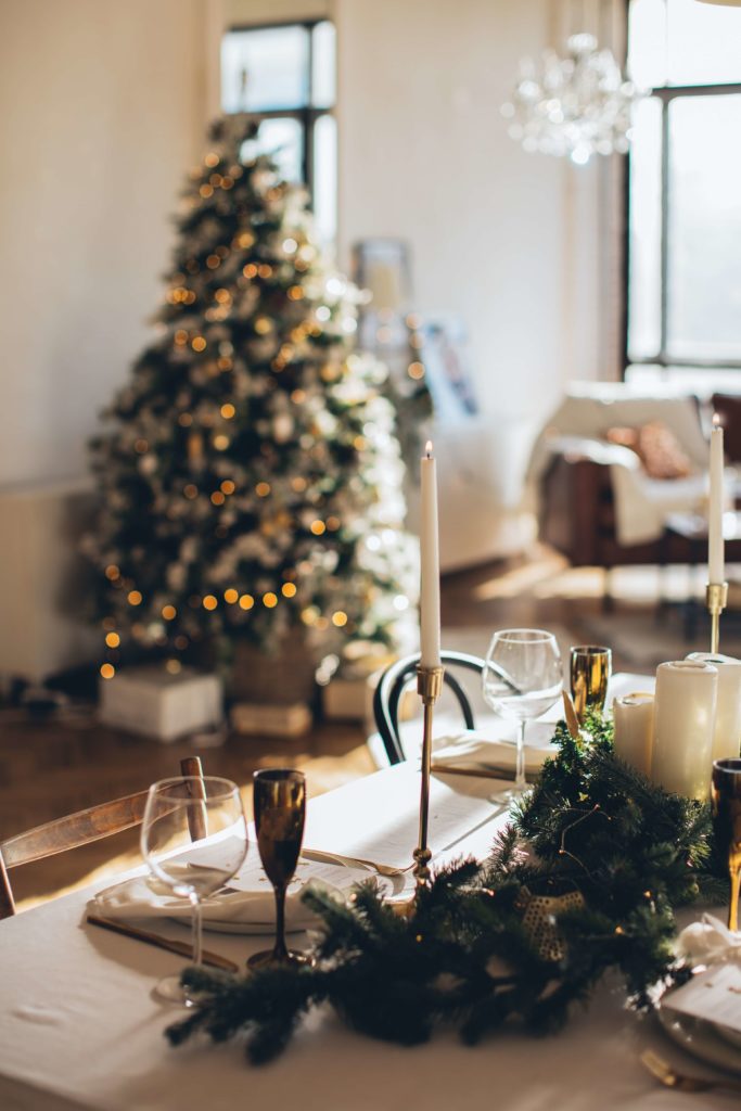 decoração de natal com velas