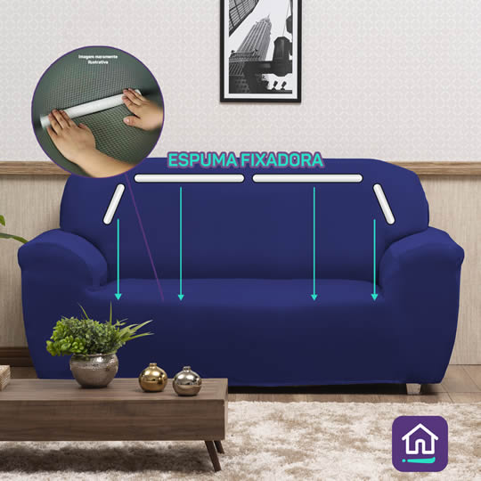 capa de sofá elastex azul bic
