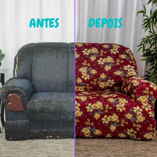 capas para sofá de 2 e 3 lugares