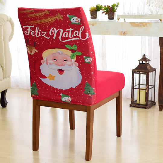 capa de cadeira natalina