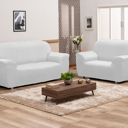 capa de sofá branca