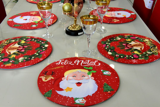 decoração de mesa de natal