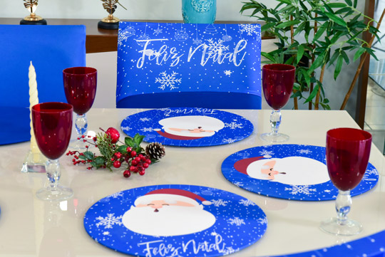 decoração de mesa de natal