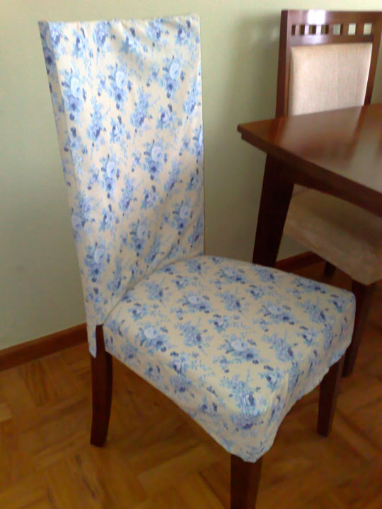 capa de cadeira feita em casa