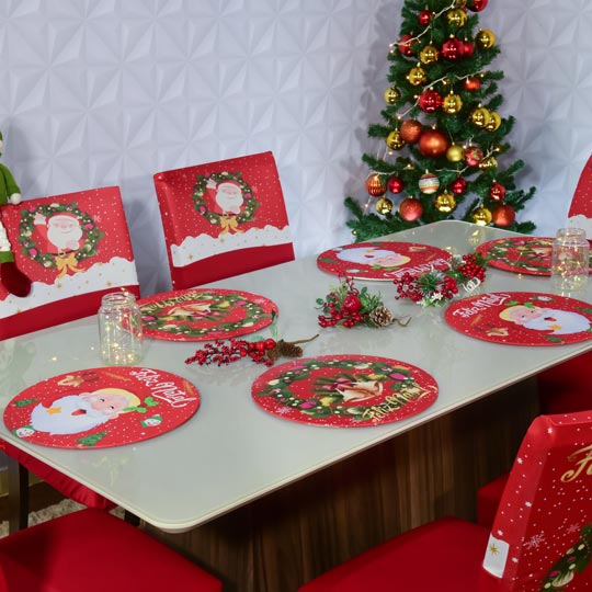 decoração simples de Natal para mesa