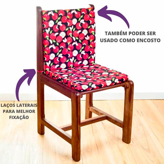 reforma de cadeira com assento de almofada