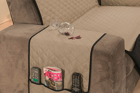 capa de sofá impermeável tecido acolchoado