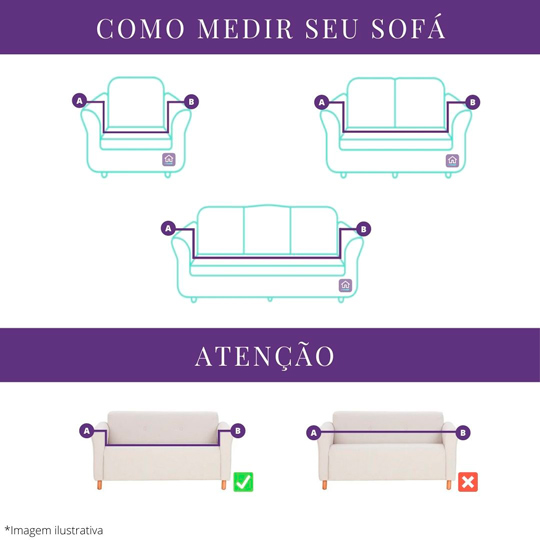 como medir sofá para escolher capa
