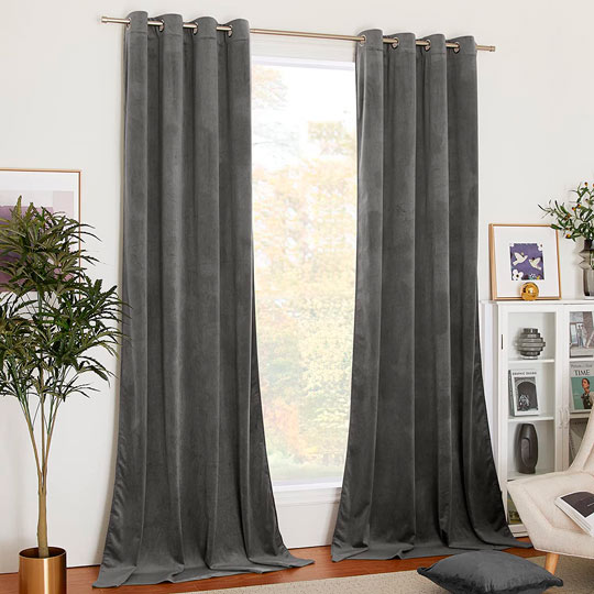 cortina de tecido de veludo