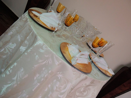 toalha de mesa champanhe