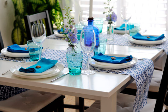 mesa posta azul