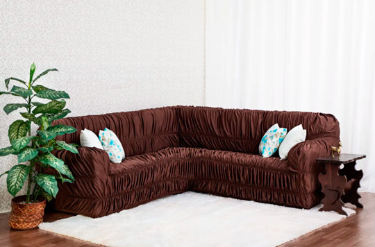 capa de sofá de canto elasticada