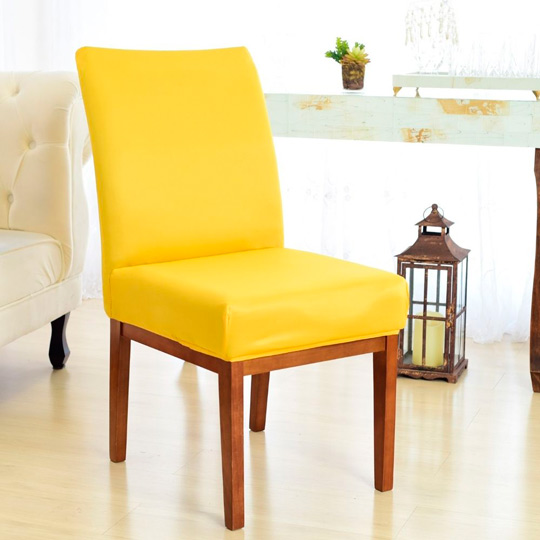 capa para Cadeira de Jantar amarela