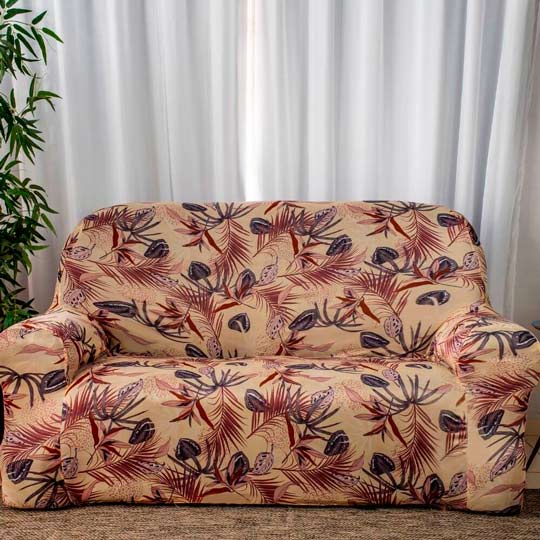 capa de sofá estampada