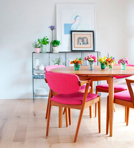 Cadeiras cor-de-rosa - Sala de Jantar