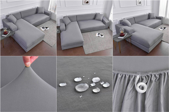 capa para sofá cinza impermeável