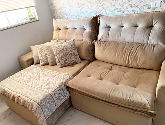 capas de almofadas com manta de sofá