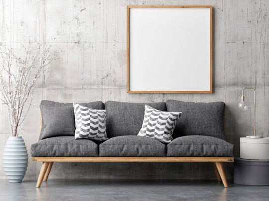 sofá de madeira moderno