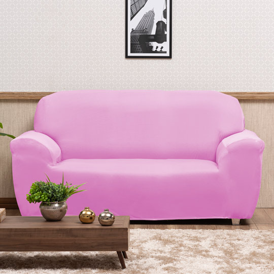 capa de sofá rosa