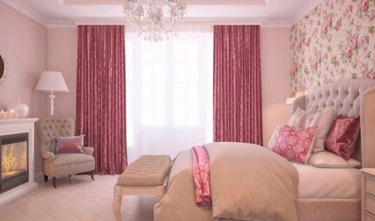 decoração cor-de-rosa para quarto de casal