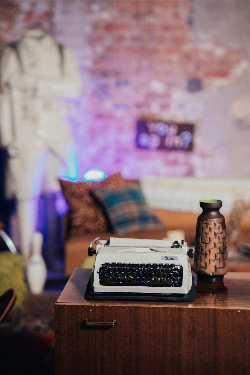 Máquina de escrever decorativo