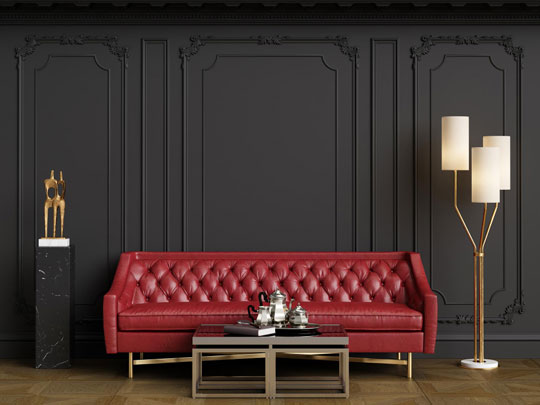 sofá inspirado no estilo vitoriano