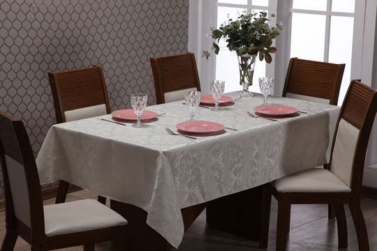 Toalha de Mesa Jacquard - Palha