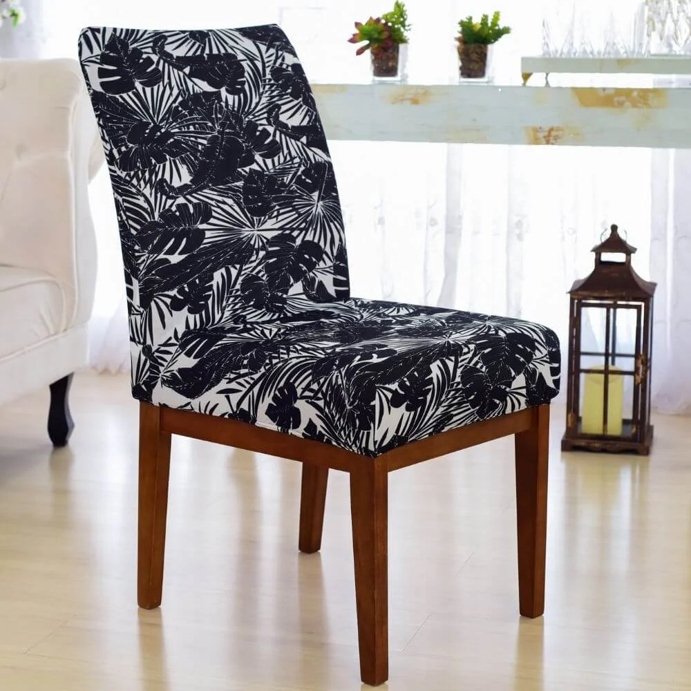 capa para cadeira black flower
