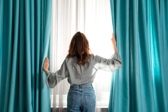 cortinas para quarto blackout azul