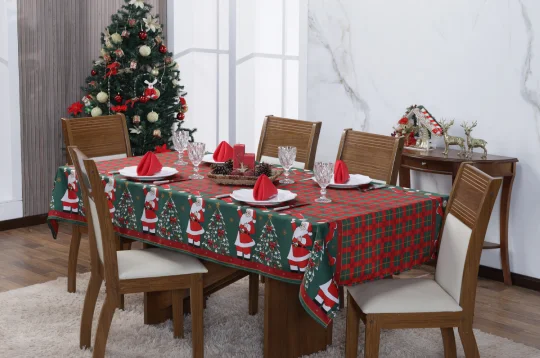 toalha de mesa natalina papai noel