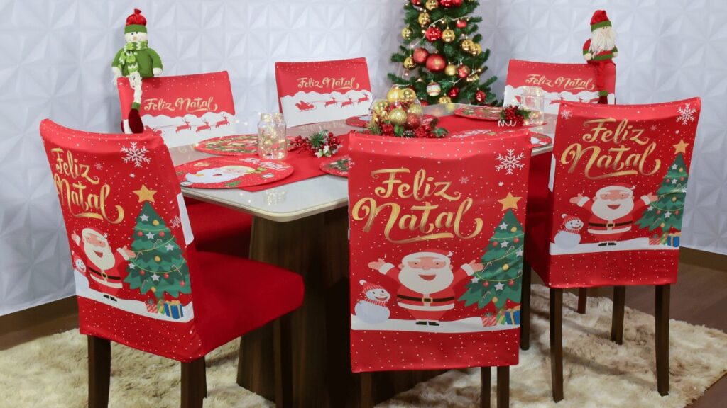 Renove o Ambiente com Capas de Cadeira de Natal