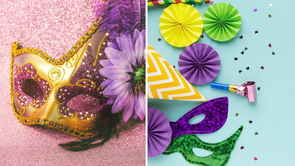 Acessórios festivos para complementar a decoração para o carnaval